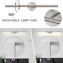 Brushed Nickel Bathroom Light Fixtures Over Mirror 36 Inch, 26W 360 Rotatable Dimmable 4000K LED Vanity Light Bar, Modern Bathroom Vanity Lights Above Mirror
