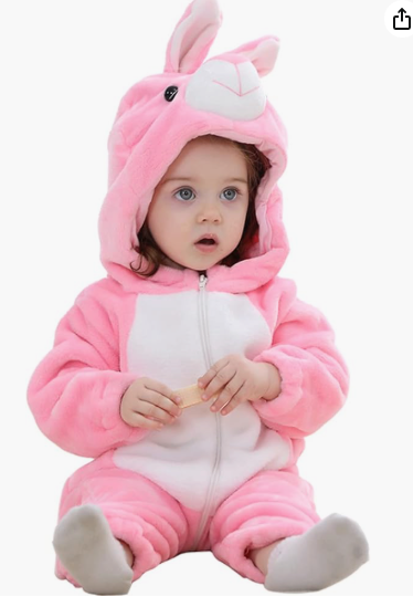 Baby Animal Cosplay Costume Hooded Romper Soft Infant Toddlers Halloween Outfits Winter Autumn Jumpsuit 70/59