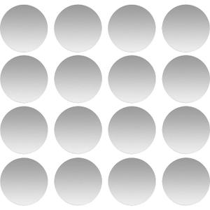SALEX Phone Metal Plates for Magnetic Car Mount, Wall, Phone Holder. Replacement Set of 16 Silver Round Iron Discs Without Holes. 3M Adhesive Thin Steel Cell Phone Case Back Magnet Stickers 16 Pack.