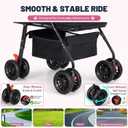3 in 1 Pet Carrier Stroller with Detachable Carrier, Full Window Mesh, Large Storage Bag, Rear Brake,Foldable Dog & Cat Stroller for Small/Medium Dogs up to 33 lbs, One-Touch Folding and Storage