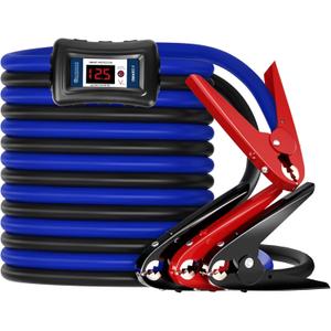 SAFEMATE Heavy Duty Jumper Cables, 2 Gauge 18 feet Automotive Booster Cables for Car Battery, with Voltage Detection and Reverse Connection Protection