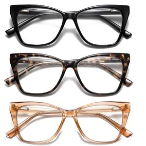 Oversized Reading Glasses Women Cat Eye Style Blue Light Computer Reader Designer Fashion Spring Hinge Eyewear PT2005