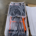 Hydraulic Material Lift Pallet Truck - 450 lbs Manual Winch Stacker, 39.5" Max Lift Dolly, 18.5" Fork Length, 9" Polyurethane Wheels