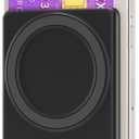 PROfezzion Double Sided Magnetic Phone Wallet, Anti-slip Durable Plastic Card Holder 2-Cards Designed for MagSafe Compatible with iPhone 16 15 14 13 12 Pro Max Plus & MagSafe Case (0.3" Thick) - Black