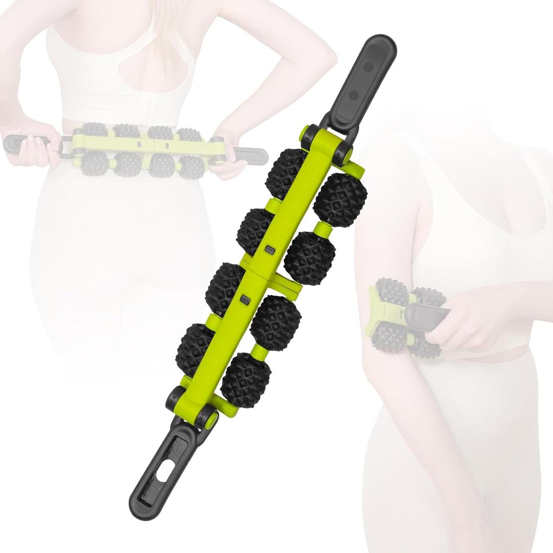 8-Roller Detachable Fascia Massage Stick  Deep Tissue Massager for Back, Arms, Legs & Abdomen  Full Body Fascia Blasting Tool for Muscle Recovery, Circulation Boost & Cellulite Reduction