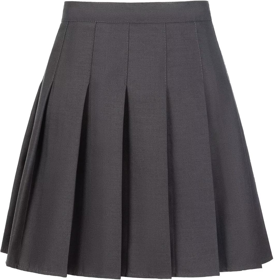 Skirts for Girls Pleated Skirt A-line Tennis Outfits High Waisted School Uniform Skirts with Shorts
