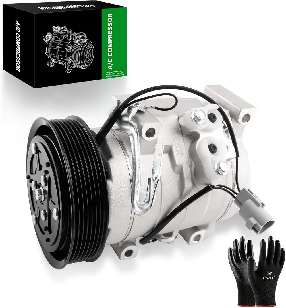 Air Conditioner AC Compressor with A/C Clutch Compatible with 2002-2006 Camry & 2001-2007 Highlander & 2002-2008 Solara 2.4L Replace 19193595 7512113 8831006090