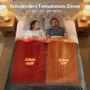 Heated Blanket Queen Size - 84" x 90" Electric Blanket with 5 Heat Settings, Double Zone Heating, 10 Hrs Auto Off, Overheat Protection, Washable Heating Blanket, Gifts for Grandma, Grey