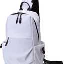 Seoky Rop Men Women Sling Bag Backpack Lightweight Water Resistant Shoulder Crossbody Bags for Travel (Small, White)
