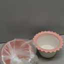 8in Pink Ceramic Self Watering Planter - Terracotta Maintenance Plant Seeder for Indoor African Violet Plants (7.5in)