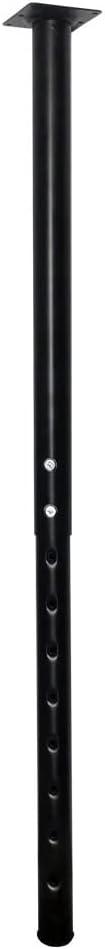 QLLY Adjustable Metal Table Leg, 24-40 inch, 60-100cm, Home Office DIY Desk Leg, Furniture Leg Set (1, Black)