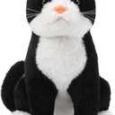 Libima 13 Inch Tuxedo Cat Stuffed Animal Realistic Black and White Cat Plush Soft Stuffed Tuxedo Kitten Plushie for Birthday Gifts Pet Party Favors Bedroom Sofa Decors