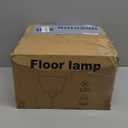 LED Floor Lamp Tall Standing Lamp, Black Modern Torchiere Floor Lamps for Bedroom Living Room Office, Bright Floor Lamp with White Plastic Shade, Bulb Not Included.