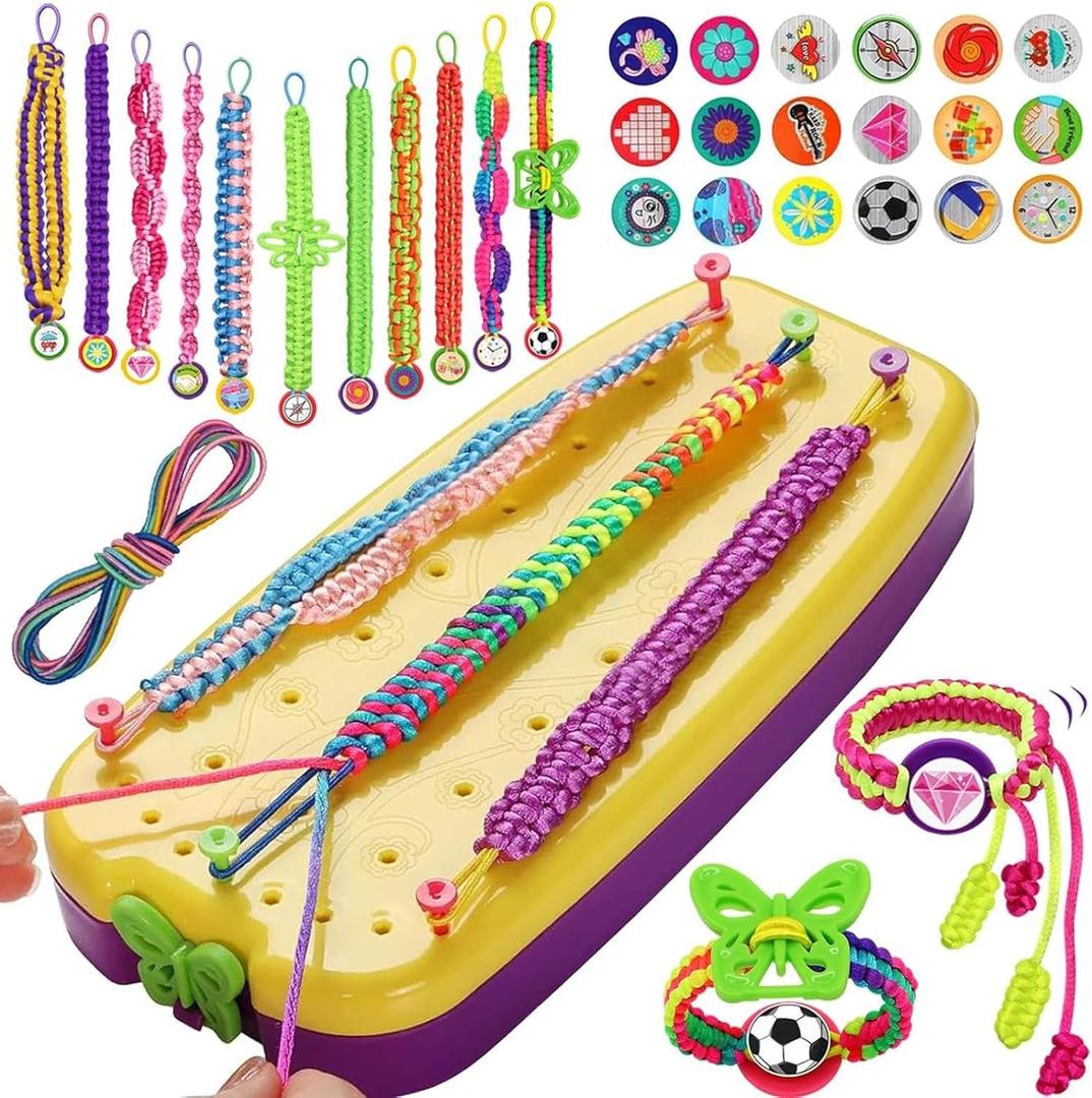 Friendship Bracelet, Friendship Bracelet Kit with Beads, Bead Making Kit for Jewellery Making - Adjustable Set for Making Colorful Bracelets for Arts Enthusiasts and