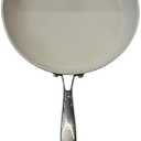 UCC LIFE Nonstick Frying Pan Skillet, wok pan, Stainless Steel Handle, PFOA Free Compatible with All kitchen Stovetops (12 Inch White)