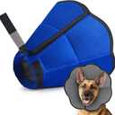 Hard & Heavy Plastic Dog Cone Collar Alternative for Extra Large Dogs (Adult Lab Golden GSD), Adjustable Elizabethan Protective Cone for Healing, Comfortable Recovery Collar Cone of Shame Anti-Lick