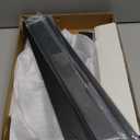 SMARTSTANDARD 6.8 FT Heavy Duty Sturdy Sliding Barn Door Hardware Kit, Black, (Whole Set Includes 1x Pull Handle Set & 1x Floor Guide) Fit 36"-40" Wide Door Panel (I Shape Hanger)