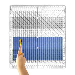 Quilting Ruler- 12.5 * 12.5" Slotted Rulers for Quilting and Sewing Quilt Strip Rulers for Fabric Precise Cutting