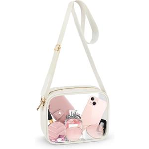 KETIEE Clear Crossbody Bag, Stadium Approved Clear Purse Bag for Concerts Sports Events Festivals