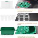 5pcs 60 Cells Seed Starter Tray with Grow Light Indoor Seeds Starter Kit with Lid Plastic Planting Trays Mini Greenhouse Garden