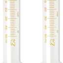 2 Pack 50ml Glass Syringe With Caps