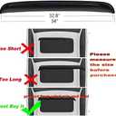 RN88 Universal Rain Snow Guard Sun Roof Wind Deflector,1pcs Tape-On Dark Smoke Auto Moonroof Window Visor Fit The Sunroof/Moonroof Which is Not Wider Than 32.8".