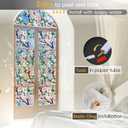 3 x Rainbow Window Privacy Film Decorative, 3D Decals Stained Glass Clings, Static Cling Sticker, Suncatcher Windows Cover Tint for Home, 17.5 Inch x 78.74 Inch