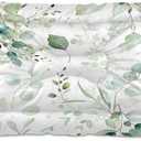 Green Leaves Dog Bed Crate Pad 36x24 inch Soft & Anti-Slip Pet Kennel Bed Pad Cat Sleeping Mat for Small Medium Large Dogs