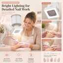 Professional Nail Dust Collector with Universal Table Mount, Power Suction Built-in Dimmable LED Lamp for Nail Techs & Nail Salon and Home Manicure