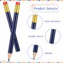 Outus 144 Pcs Mini Golf Pencils Bulk Half Pencils with Eraser #2 HB Pre Sharpened for Party Favors Office Supplies 4 Inch(Dark Blue)