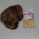 TISHINING Pixie Cut Brown Short Hair Wigs for White Women with Bangs Brown Mixed Blonde Highlights Layered Natural Looking Synthetic Hair Replacement Wigs for Daily Party Use