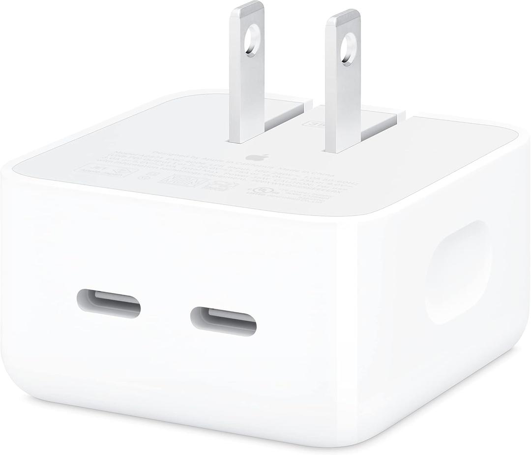 Apple 35W Dual USB-C Port Compact Power Adapter (White)
