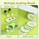 2 x 7 Pcs Montessori Kids Knife Set for Real Cooking, BPA Free Kitchen Cooking Tools Toys for 3-12 Year Old Boys Girls, Toddlers Knife Set with Peeler, Cutting Board and Cookie Cutter for Kids Gift