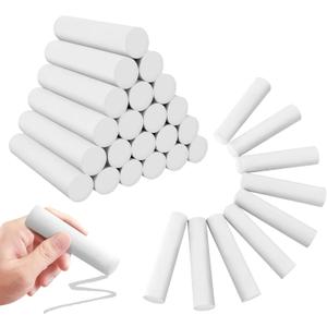 50 Pack White Chalk, Washable Sidewalk Chalks for Kids Non-Toxic Jumbo Chalk for Outdoor Art Play, Colored Chalk for Painting on Chalkboard, Blackboard and Playground(White)