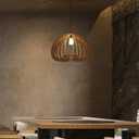 Farmhouse Pendant Pendant Light, Wood Hanging Light Fixture for Kitchen Island, Foyer, Hallway, Bedroom and Entryway