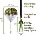 nutty toys Army Parachute Toys for Kids - Tangle Free Outdoor Flying Parachute Men, Best Indoor & Outside Toys for 4 5 6 7 8 9 10 11 12 Year Old, Top Easter Basket Stuffers 2026, Unique Boys Gifts