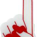 Giant Foam Finger 18 Inch- Number 1 DIY Blank Foam Hand for All Occasions - Cheerleading for Sports - Exciting Vibrant Colors use as Celebration Pom Poms- Great for Athletics Local Sport Events Games (White)
