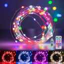 Minetom Fairy Lights Color Changing - 33FT 100 LED String Lights with Remote,11 Modes, USB Fairy Lights Indoor, Twinkle Christmas Fairy Light for Bedroom Indoor Classroom