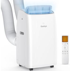 Gasbye Dual Hose Portable Air Conditioner, [2026 Upgraded] Full DC Inverter Compressor, Energy-Saving 13.0 CEER, Low Noise (45dB), Cools Room up to 550 Sq.Ft., Backlit Remote Control, 15,000BTU, White