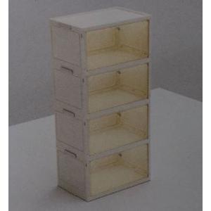 AHEONLAR 4 Tier Plastic Storage Bins with Drawers - Foldable Stackable Storage Bins with Lids - Closet Craft Organizers and Storage - 24QT Plastic Drawer Storage for Bedroom Study Toy Room Office