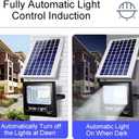 DuBom 100w to 800w 6000K Solar Flood Light Outdoor Remote, IP67 Waterproof Solar Power Security Light Auto On/Off, Dusk to Dawn for Yard, Gazebo, Shed, Barn, Porch, Patio, Garage, Garden