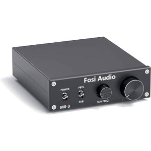Fosi Audio M03 200 Watt TPA3255 Subwoofer Amplifier Mini Mono Channel Audio Power Amp for Home Theater Full-Frequency and SUB Bass Switchable with 32V/5A Power Supply