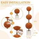Artificial Topiary, Orange Triple Ball, Boxwood, 4FT, Fall Decor