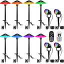 SUNVIE RGBW Landscape Lighting Kit 12V Low Voltage Landscape Lighting with Connectors, Color Changing Low Voltage Pathway Lights Wired with Spotlights Waterproof for Holiday Patio Garden Yard,12 Pack