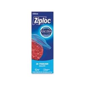 Ziploc Gallon Food Storage Freezer Bags, Grip 'n Seal Technology for Easier Grip, Open, and Close, 28 Count