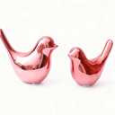 Notakia Small Birds Statues Pink Home Decor Modern Style Decorative Ornaments for Living Room, Bedroom, Office Desktop, Cabinets (2Pcs Pink Birds)