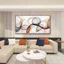 XLSJERST Modern Abstract Wall Art - Deep Spiritualism Art White And Brown Canvas Pictures Artwork Living Room Office Bedroom Wall Decor, 30x60