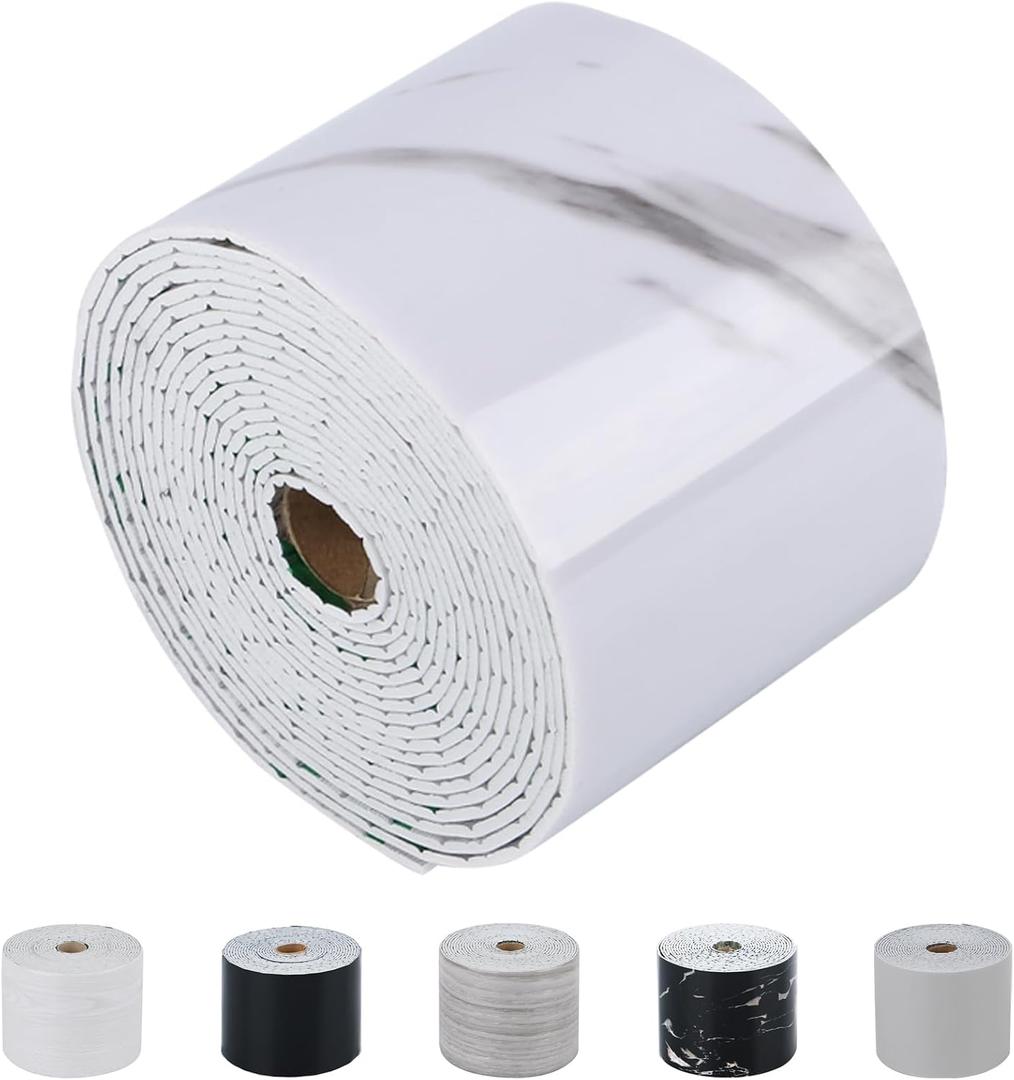 Peel and Stick Waterproof Mirror Frame Border Sticker Self Adhesive Edging Lines Foam Wall Base Moulding Trim for Home Decoration (32.8 Ft x 3.9 in)