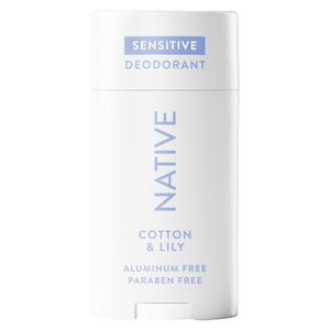 Native Sensitive Deodorant Contains Naturally Derived Ingredients, 72 Hour Odor Control | Deodorant for Women & Men, Aluminum Free with Baking Soda, Coconut Oil and Shea Butter, Cotton & Lily
