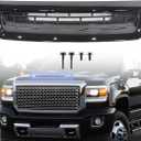 Gloss Hood Air Vent Compatible with 2017-2019 GMC Sierra 2500 HD/3500 HD (6.0L/6.6L) – Replace OEM#84240941-Black